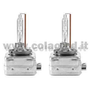 D1S BULBI XENON BIANCO LATTE COPPIA LAMPADE MAGGIORATE + GAS RICAMBIO HID DS1