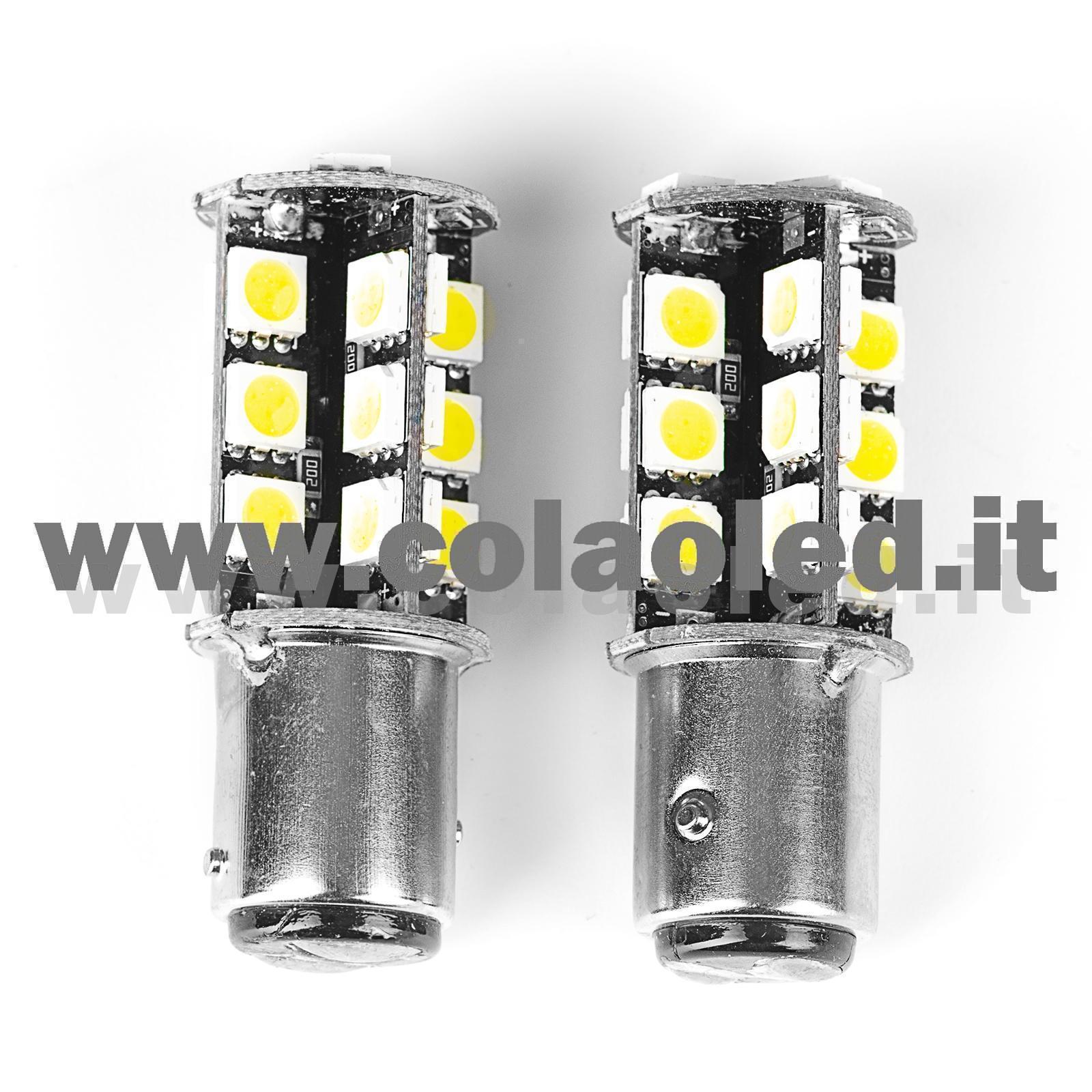 2x Lampadine P21W - 33 LED Bianchi - Serie X-LED - 10-30V - 5W - 700Lms -  CANBUS 95% - 1156 BA15S - France-Xenon