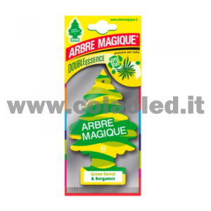 Arbre Magique Profumatore Solido per Auto Fragranza Green Forest Lunga Durata