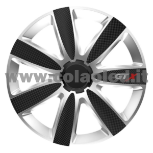 Copricerchi Auto GTX Black & Silver 4pz.