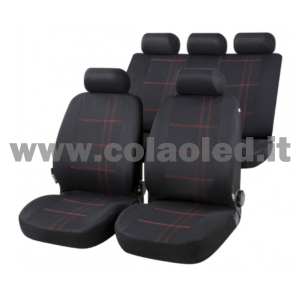 Set completo Coprisedile Boston nero linea Rosso