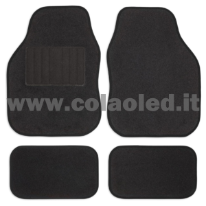 Set completo tappetini universali Auto Link bordo nero