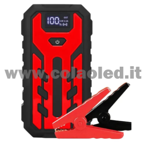 Booster Avviamento 20000mAh 12v Auto moto boosters Avviatore Emergenza con batteria a litio super potenza spunto Starter Batteria Auto Tutto Benzina Diesel con Grande Display e 2 Porte USB carica cellulare pc tablet power bank e segnalatore led emergenza e torcia senza fili portatile