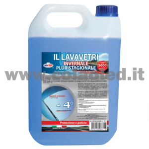 Liquido Lavavetri blù Concentrato 5lt Sgrassante Pulizia Vaschetta Tergicristalli elimina insetti