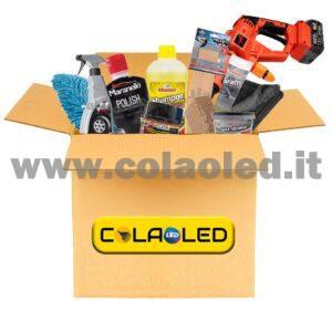 Kit Pulizia lavaggio carrozzeria e protezione esterna + idropulitrice professionale a batteria 2000w set da 11pz.