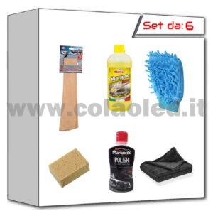 Kit Pulizia lavaggio carrozzeria e protezione esterna set da 6pz.