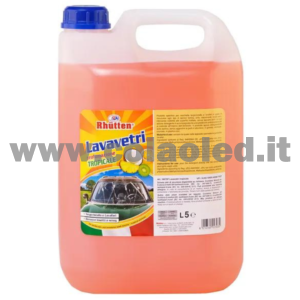 Liquido Lavavetri rosso Concentrato 5lt Sgrassante Pulizia Vaschetta Tergicristalli elimina insetti