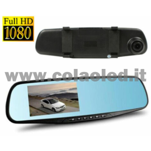 Specchietto Retrovisore con CAM Doppio Specchio Retrovisore anteriore e posteriore Wifi Auto camion camper con Telecamera 2k full-hd Dashcam Atti Vandalici INCIDENTI PORTA SD risoluzione full hd 2k