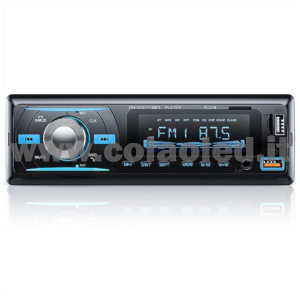 Autoradio 1 DIN Micro SD USB Aux-in Bluetooth Lettore MP5 Radio FM RDS USB/EQ/AUX gps 4 canali 65Wx4