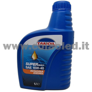 Tamoil 1lt Olio motore Supermulti SAE 15w40 minerale auto benzina diesel gas