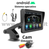 Autoradio DIN 7″ Pollici llici touchscreen Carplay android apple + telecamera posteriore parcheggio parcheggio Micro SD Aux-in USB bluetooth WiFi touchscreen stereo FM RDS USB SWC con USB/EQ/AUX navigatore gps sistema operativo Android Processore 4 core 4 canali 60Wx4