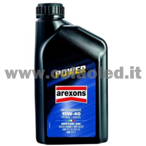 OLIO SINTETICO PER MOTORI 15W-40 POWER 1LT AREXONS MULTIGRADE PETROL DIESEL AUTO