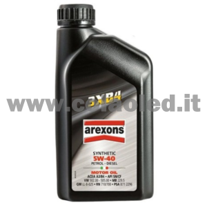 OLIO SINTETICO PER MOTORI BENZINA DIESEL 5W-40 3XB4 1LT AREXONS ACEA B4